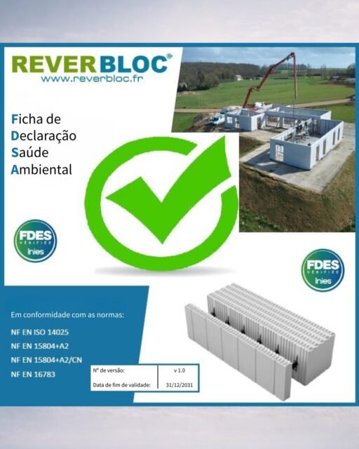 ✅ 𝐍𝐎𝐕𝐀 𝐂𝐄𝐑𝐓𝐈𝐅𝐈𝐂𝐀𝐂̧𝐀̃𝐎 𝐏𝐀𝐑𝐀 𝐎 𝐑𝐄𝐕𝐄𝐑𝐁𝐋𝐎𝐂 𝟐® ✅
Hoje, damos mais um passo decisivo e reforçamos o nosso compromisso com a excelência!
A Nova Europa, representante exclusiva do sistema REVERBLOC 2® em Portugal, tem o orgulho de anunciar a validação das FDES (Fichas de Declaração de Saúde Ambiental) para os materiais REVERBLOC 2®, brevemente disponíveis no site da INIES.
Muito mais do que uma certificação, é um reconhecimento que fortalece a nossa missão: construir melhor, de forma mais sustentável, com transparência e exigência.
Com esta nova certificação, o bloco de cofragem isolante REVERBLOC 2® afirma-se como 𝐀 𝐫𝐞𝐟𝐞𝐫𝐞̂𝐧𝐜𝐢𝐚 𝐢𝐧𝐜𝐨𝐧𝐭𝐨𝐫𝐧𝐚́𝐯𝐞𝐥 𝐝𝐨 𝐦𝐞𝐫𝐜𝐚𝐝𝐨, 𝐬𝐞𝐧𝐝𝐨 𝐨 𝐔́𝐍𝐈𝐂𝐎 𝐞 𝐄𝐗𝐂𝐋𝐔𝐒𝐈𝐕𝐎 𝐚 𝐫𝐞𝐮𝐧𝐢𝐫:
✅ Sob Aprovação Técnica CSTB 📑
✅ Reversível e moldado em fábrica 🏗️
✅ Fabricado em França 🇫🇷
✅ Com FDES (Ficha de Declaração de Saúde Ambiental) ♻️
✅ Desempenho térmico « R » excecional, até 10,94! ❄️☀️💨
𝐑𝐄𝐕𝐄𝐑𝐁𝐋𝐎𝐂 𝟐® é a aliança entre inovação, performance e compromisso ambiental — no centro dos desafios da construção de amanhã.
𝐍𝐎𝐕𝐀 𝐄𝐔𝐑𝐎𝐏𝐀 🇵🇹
Representantes exclusivos em Portugal
#Reverbloc2 #NovaEuropa #CertificaçãoFDES #ConstruçãoSustentavel #ICF #InovaçãoNaConstrução #ConstruçãoDeAltoDesempenho #Passivhaus #EficiênciaEnergetica #RepresentantesExclusivos #ConstruirMelhor