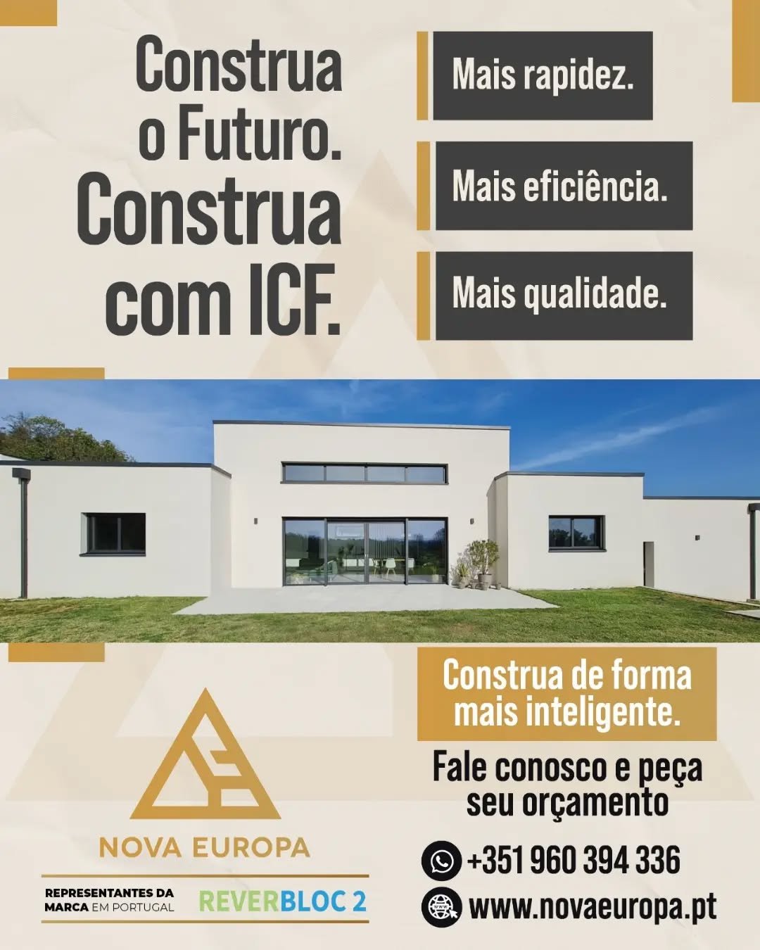 Chegou o momento de construir com tecnologia.
Os blocos ICF unem resistência estrutural, isolamento térmico e rapidez na execução da obra.
Uma solução moderna para quem procura reduzir custos e entregar obras com maior qualidade.
✔ Menor tempo de construção
✔ Excelente isolamento térmico
✔ Elevado isolamento acústico
✔ Maior eficiência energética
✔ Estruturas mais resistentes
Solicite um orçamento e descubra como o ICF pode transformar a sua próxima obra.
#Construção #ConstruçãoCivil #Empreiteiro #Construtores #Remodelação